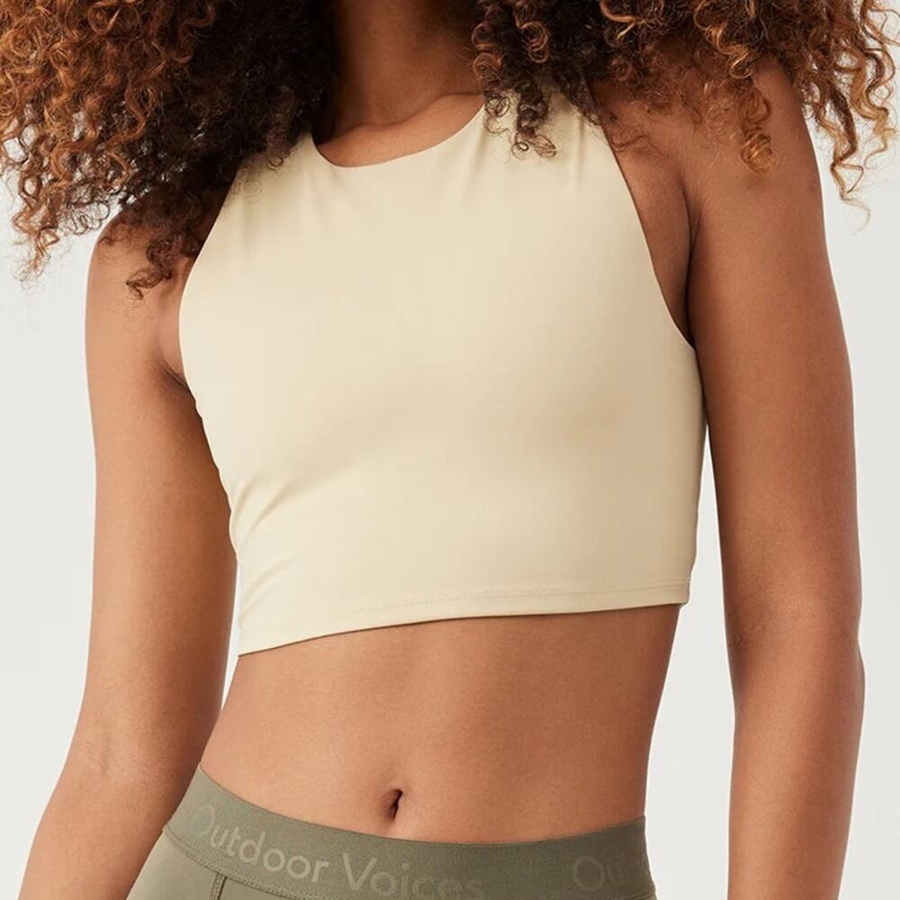 Outdoor Voices Zoom SuperForm Crop Top Wheat Size XXS
